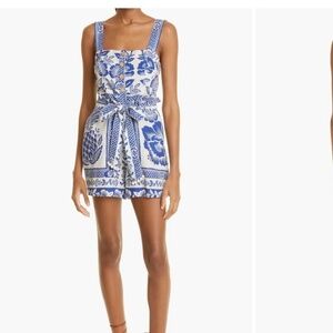 Farm Rio Blue Pineapple Garden Romper